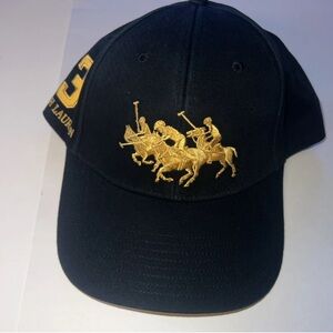 Polo Ralph Lauren Lunar New Year Twill Ball Cap Triple Pony Black Gold NEW